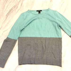 Teal and grey sweater